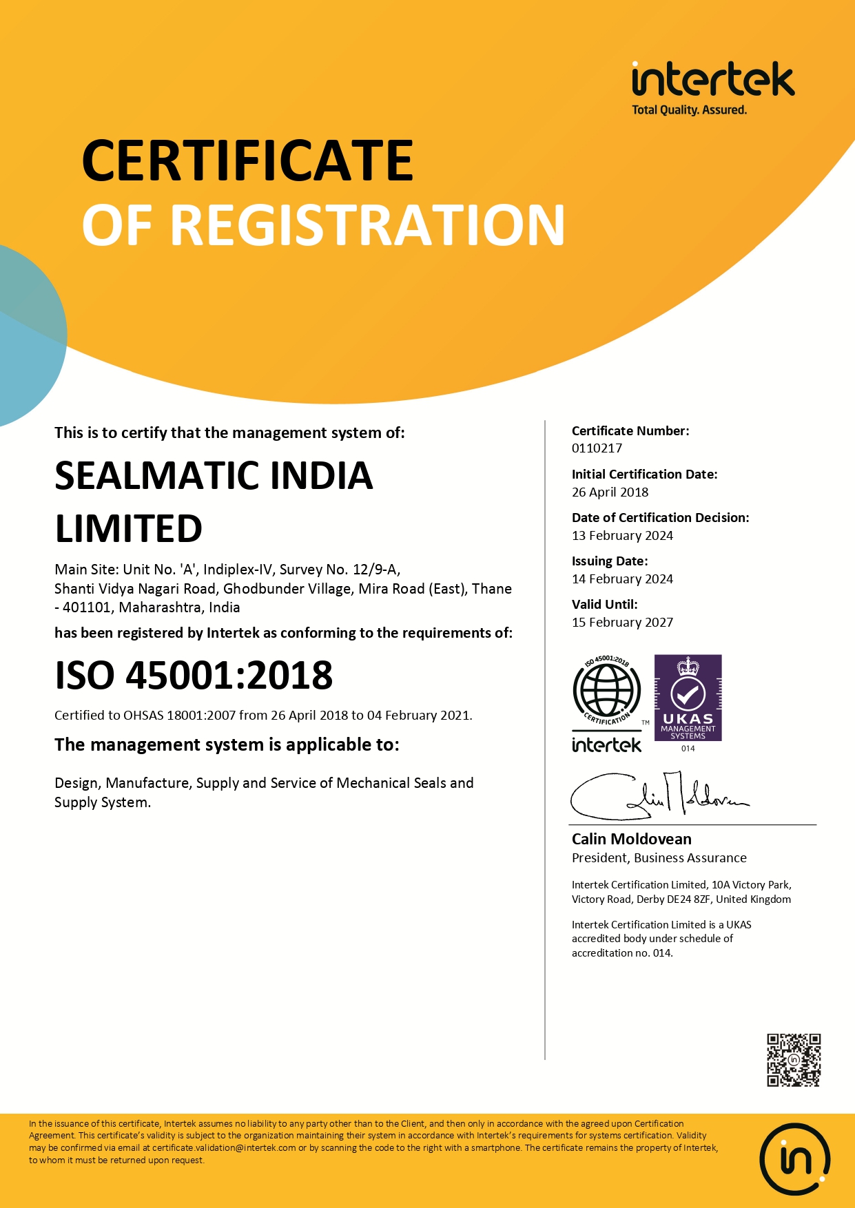 ISO 45001:2018